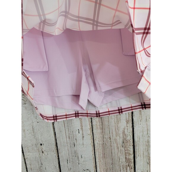 ALK Women's XXL Lady Hagen Clubhouse 16" Woven Skort Plaid Skirt & Shorts NEW WT - Picture 7 of 11